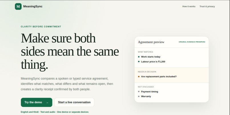 MeaningSync – screenshot 1