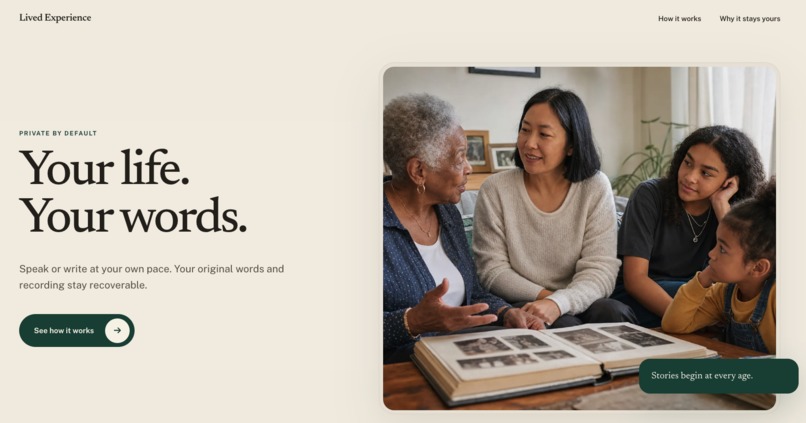 Lived Experience – screenshot 1