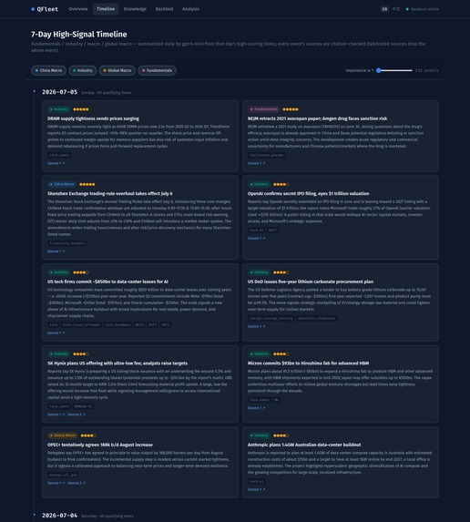 QFleet — Quantitative AI Harness for Financial Intelligence – screenshot 6