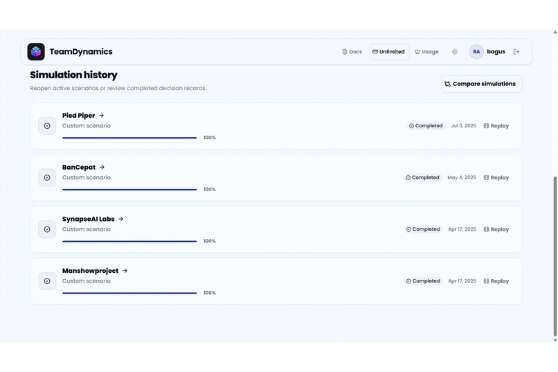 TeamDynamics – screenshot 1
