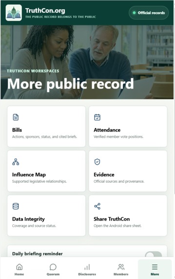 TruthCon: The Congressional Intelligence Engine – screenshot 10