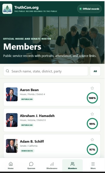 TruthCon: The Congressional Intelligence Engine – screenshot 12
