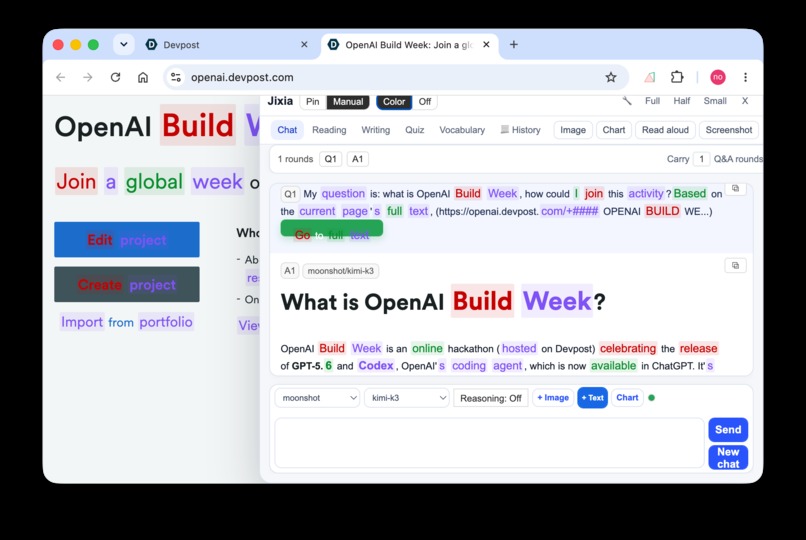 ADHDGoFly Plugin, highlight your webpage, and AI inhanced. – screenshot 2