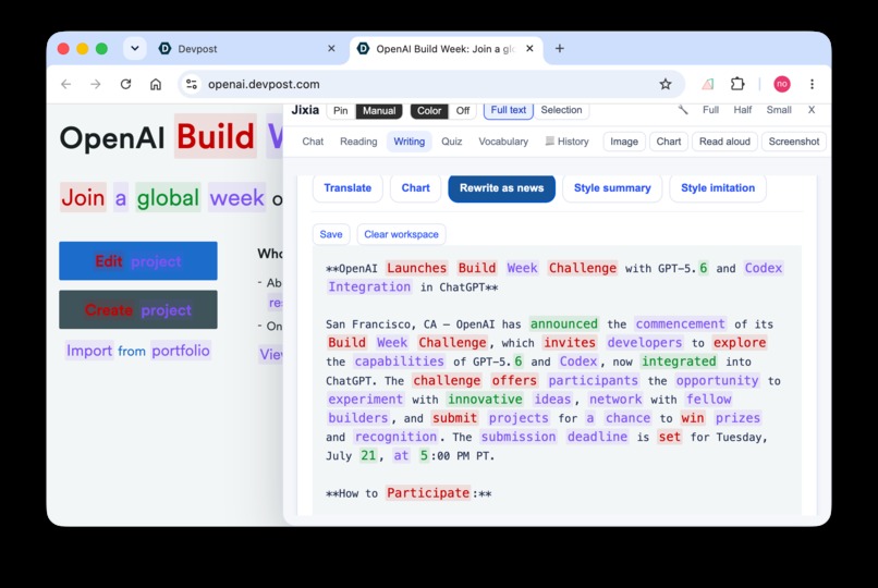 ADHDGoFly Plugin, highlight your webpage, and AI inhanced. – screenshot 3