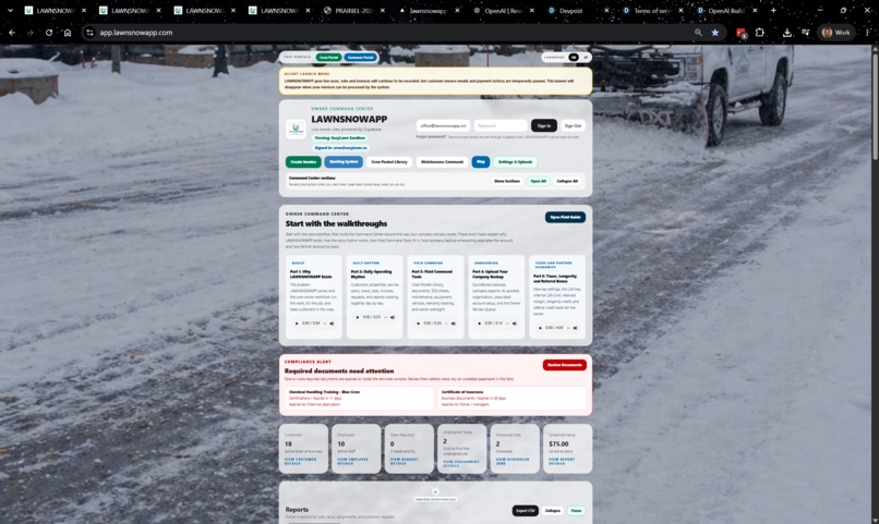LAWNSNOWAPP: Taking LSA to Launch – screenshot 8