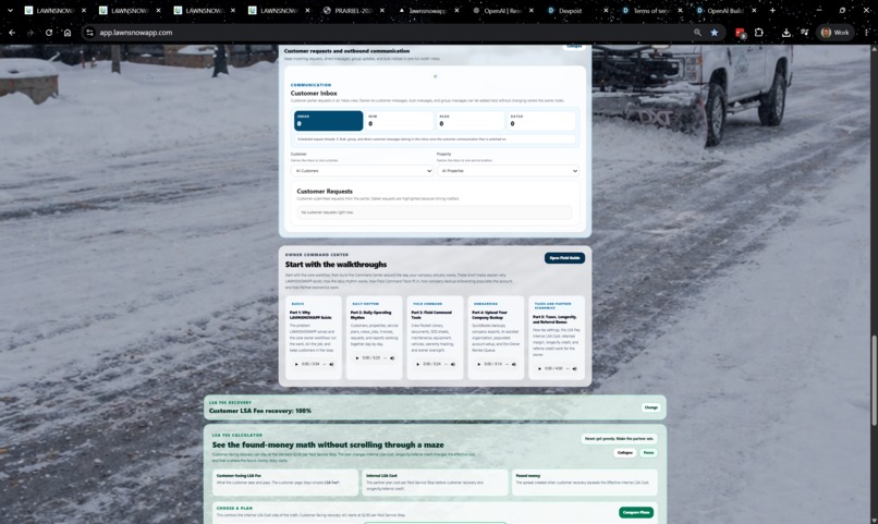 LAWNSNOWAPP: Taking LSA to Launch – screenshot 9