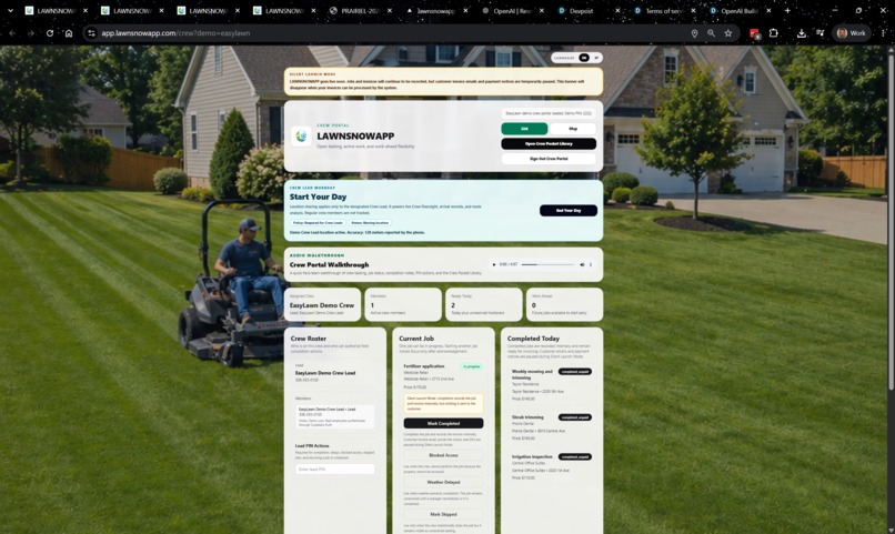 LAWNSNOWAPP: Taking LSA to Launch – screenshot 12