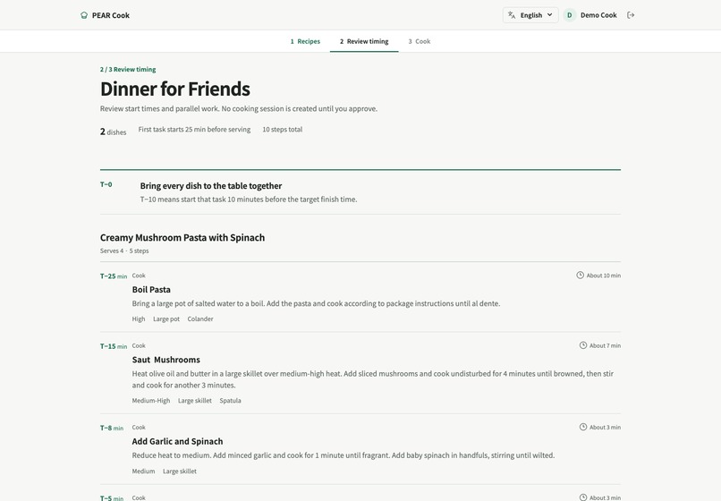 PEAR cook – screenshot 3