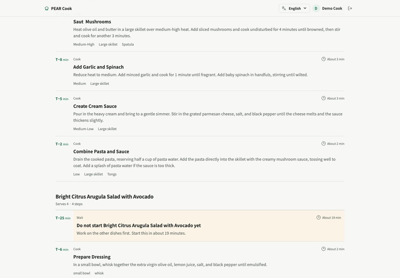 PEAR cook – screenshot 6