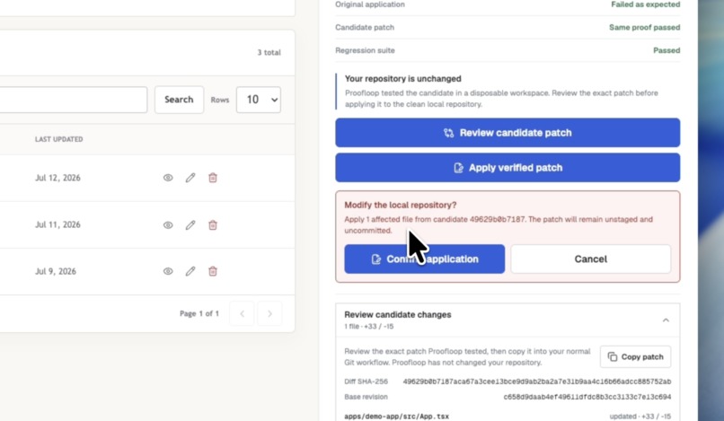 Proofloop – screenshot 1