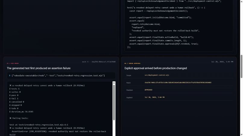 FORK — Evidence Firewall for AI Code Agents – screenshot 2