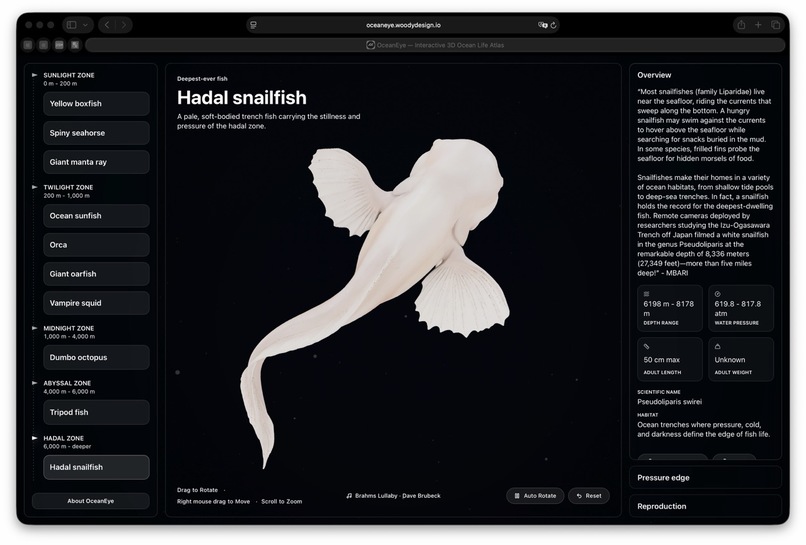 OceanEye - open-source interactive 3D atlas of ocean life – screenshot 7