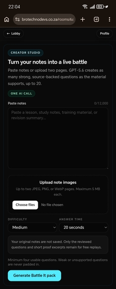 Battle Trivia: AI-Powered Learning Battles – screenshot 1