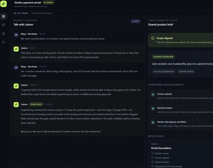 Liaison – screenshot 1