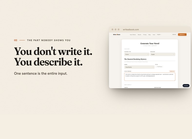 writeAIbook – screenshot 1