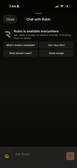 Rubin — Private Intelligence for Everyday Life – screenshot 6