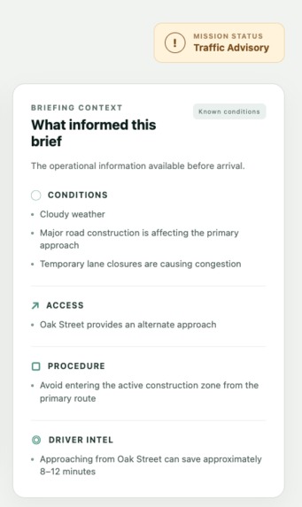 Mission Brief: AI Operational Intelligence for Field Workers – screenshot 1