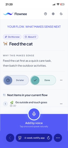 Flownee - Your Flow. What Makes Sense Next – screenshot 3