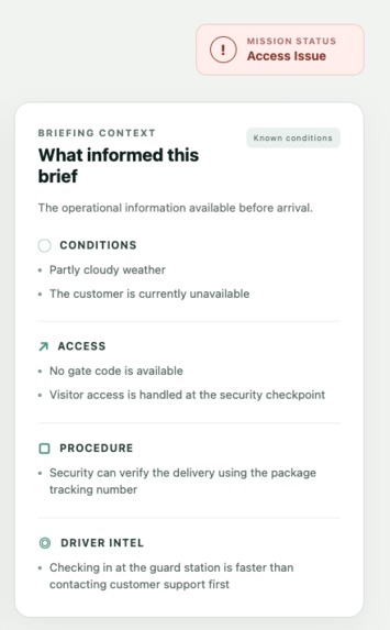 Mission Brief: AI Operational Intelligence for Field Workers – screenshot 5