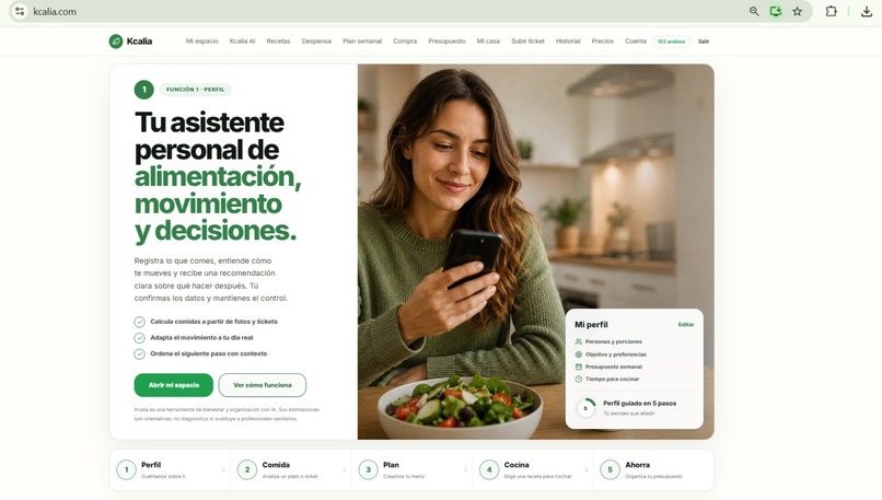 Kcalia.com – screenshot 1