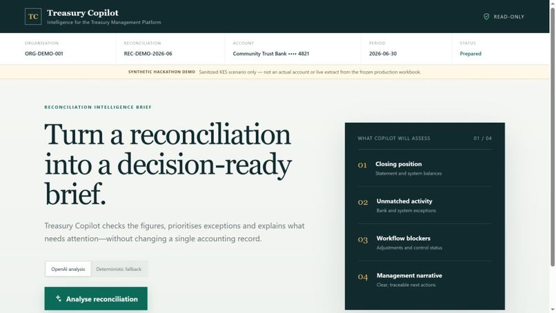 Treasury Copilot – screenshot 1