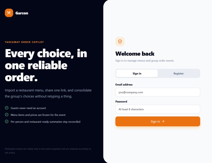 Garcon - your takeaway copilot! – screenshot 1