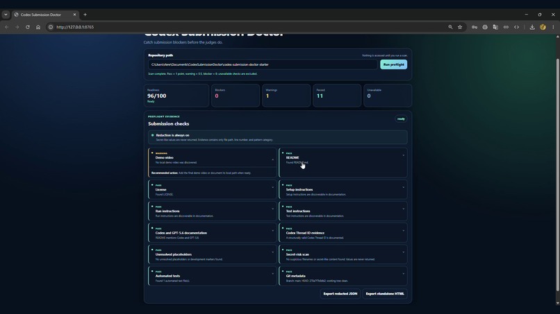  Codex Submission Doctor – screenshot 3
