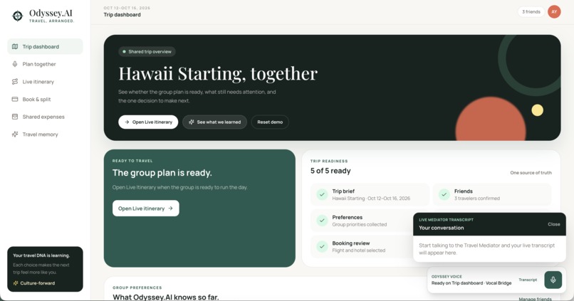 Odyssey.AI - The World's First AI Travel Mediator – screenshot 3