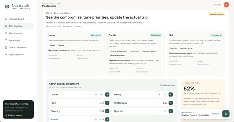 Odyssey.AI - The World's First AI Travel Mediator – screenshot 5