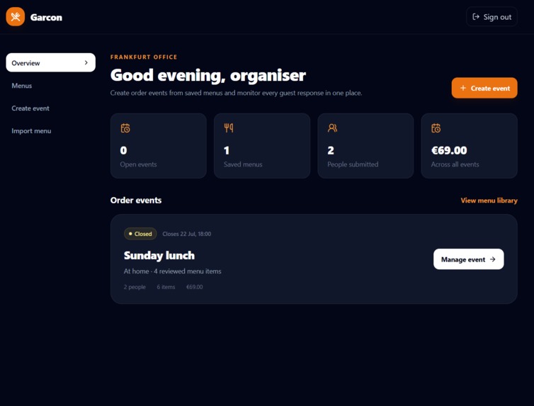 Garcon - your takeaway copilot! – screenshot 2