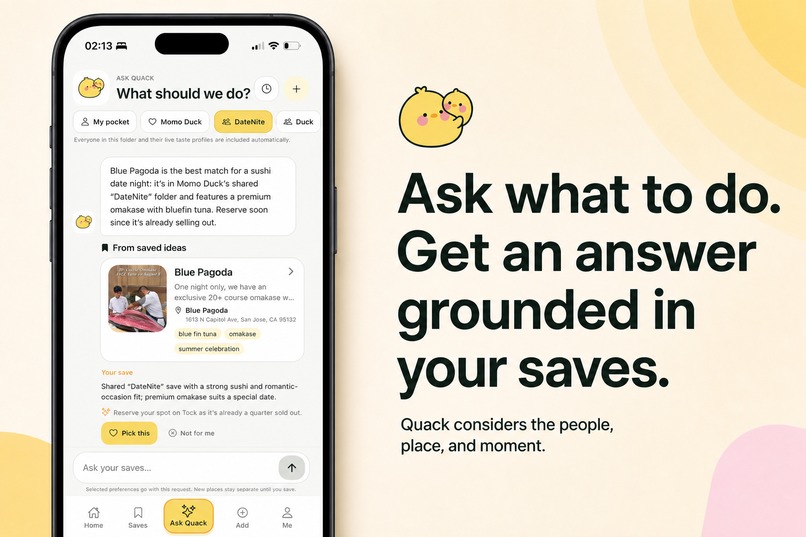 Quackive — Turn Saved Posts Into Shared Plans – screenshot 1