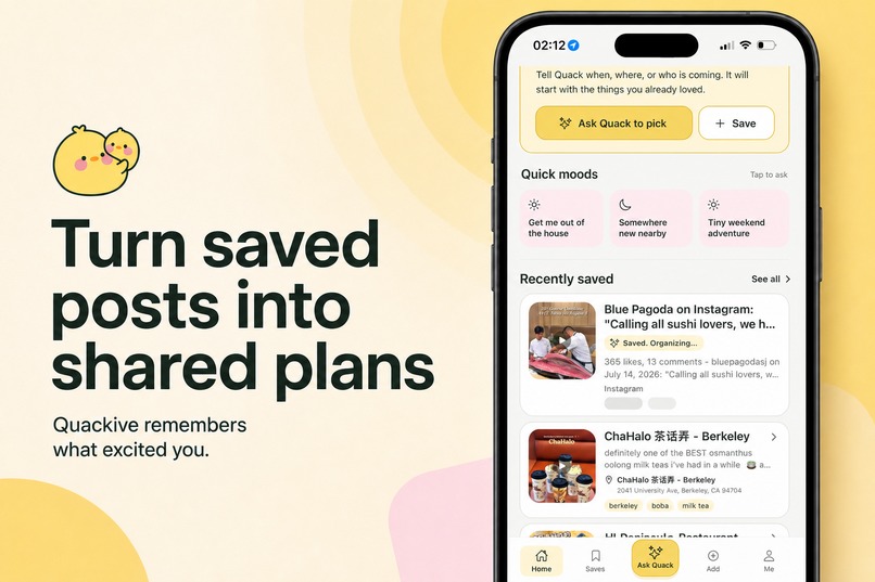 Quackive — Turn Saved Posts Into Shared Plans – screenshot 3
