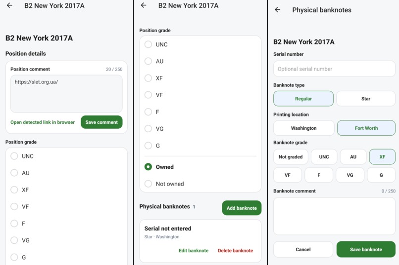 George Ledger: $1 Federal Reserve Note Collection Tracker – screenshot 3
