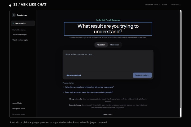 CounterLab: The Scientific Debugger for Beliefs – screenshot 2