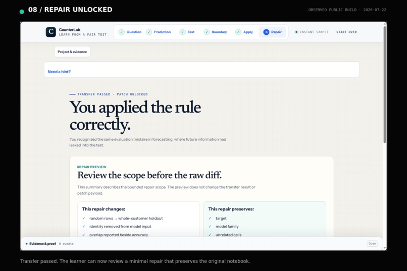 CounterLab: The Scientific Debugger for Beliefs – screenshot 8