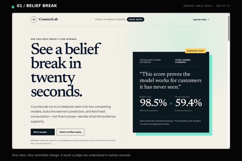 CounterLab: The Scientific Debugger for Beliefs – screenshot 13