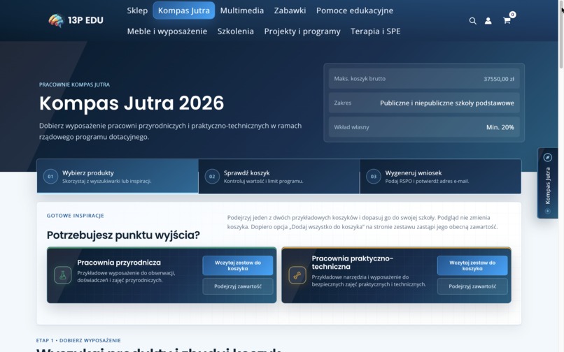 Kompas Jutra: AI School Grant Application Builder – screenshot 1