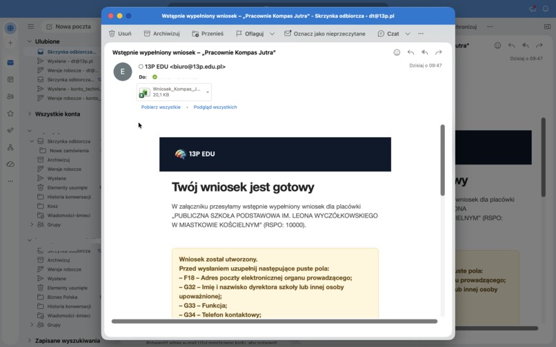 Kompas Jutra: AI School Grant Application Builder – screenshot 3