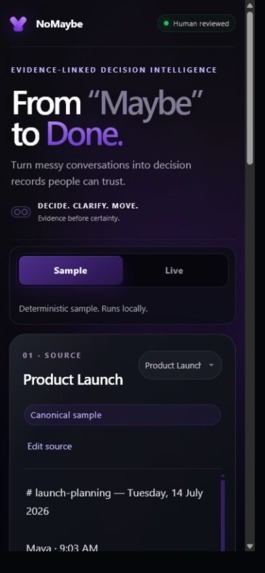 NoMaybe – screenshot 1
