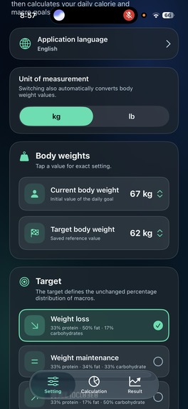 CalorieGraphTracker – screenshot 2
