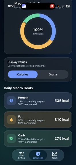 CalorieGraphTracker – screenshot 3