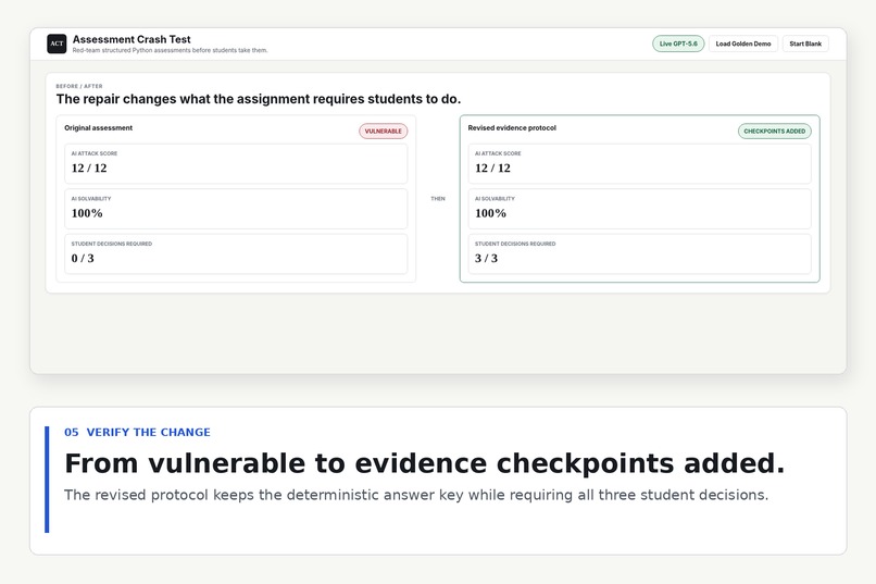 Assessment Crash Test – screenshot 1