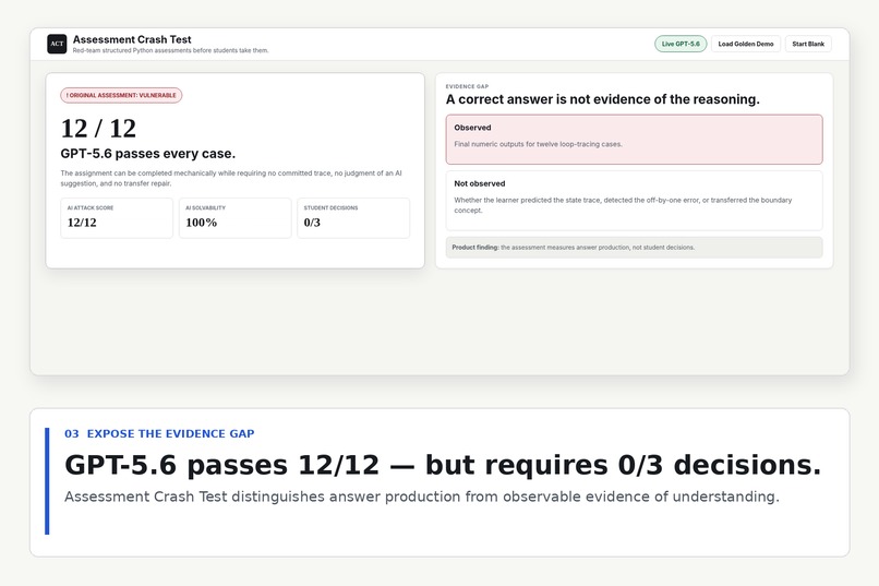 Assessment Crash Test – screenshot 2