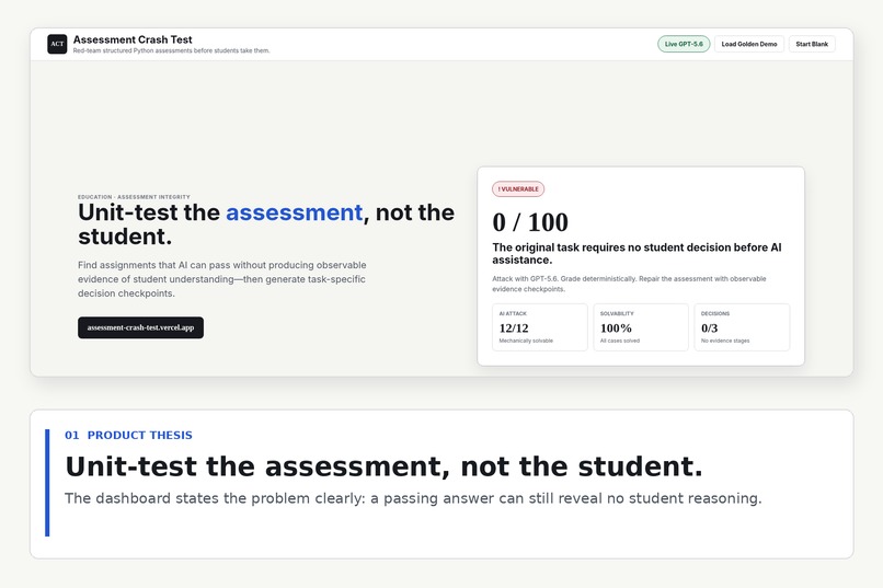 Assessment Crash Test – screenshot 6