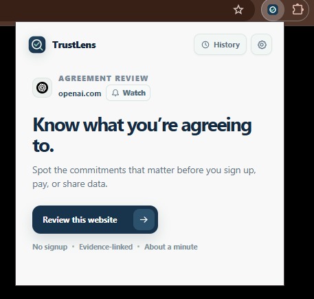 TrustLens – screenshot 2