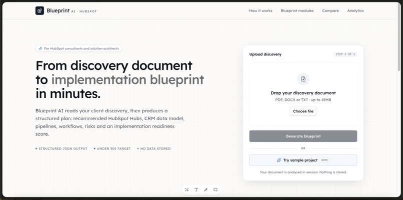 HubSpot Blueprint AI – screenshot 4