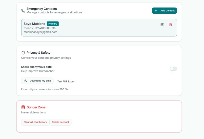 Care Anchor – screenshot 6