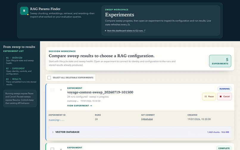 RAG Params Finder – screenshot 1