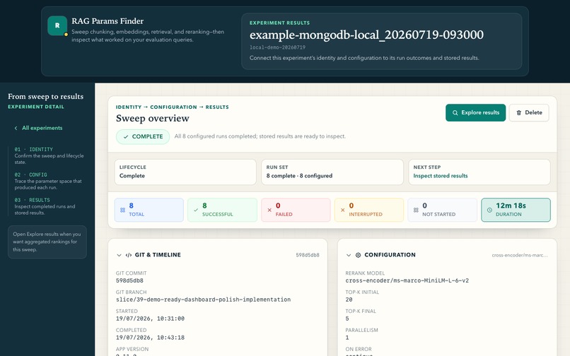 RAG Params Finder – screenshot 2