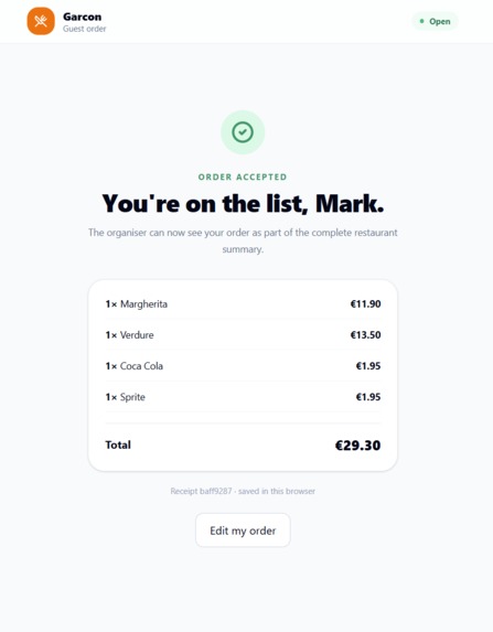 Garcon - your takeaway copilot! – screenshot 9